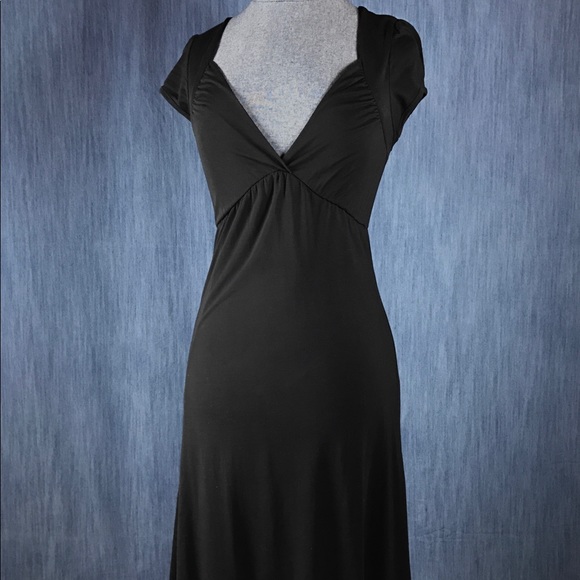 ZARA collection S LBD black dress cap sleeve slip - Picture 2 of 6
